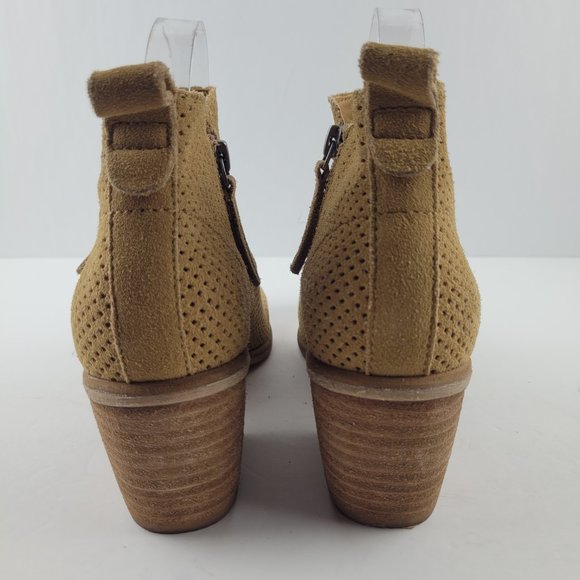 Dolce Vita Sable Camel Suede Leather Ankle Bootie - Picture 7 of 14